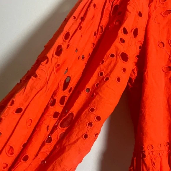 ASOS Vibrant Orange Long Sleeve Dress - Picture 6 of 12